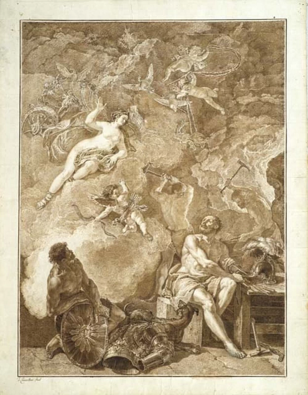 Venere chiede a Vulcano di forgiare un'armatura per Enea - Civici musei e gallerie di storia e arte, Udine